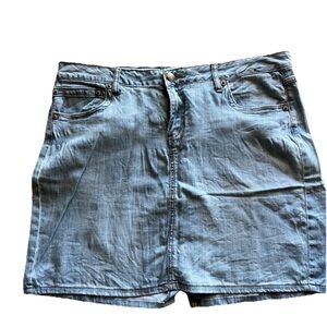 VTG Zana Di Womens Size 18 Blue Jean Denim Mini Skirt Y2k Grunge Boho Western